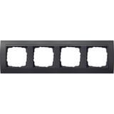 Gira Abdeckrahmen vierfach mit Zwischenrahmen, Abdeckung anthrazit, Retail