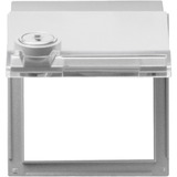 Gira Zentralplatte Klappdeckel verschliessbar TX44, Adapter aluminium, Retail