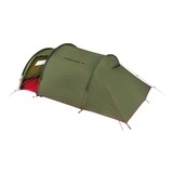 High Peak Tunnelzelt Zelt Falcon 3 grün/rot, Modell 2023, mit Vorbau für Gepäck