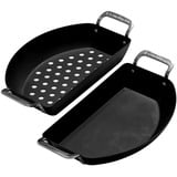 Kamado Joe Karbonstahl Halbmond Pfannen-Set schwarz, 2 Stück