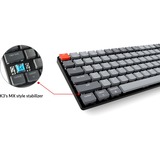 Keychron K3 Version 2, Gaming-Tastatur schwarz/grau, DE-Layout, Keychron Low Profile Optical Red, Hot-Swap, Aluminiumrahmen, RGB