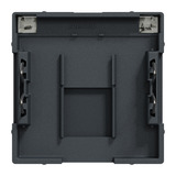 Merten Zentralplatte einfach mit Schriftfeld und Verschlussschieber anthrazit, Retail