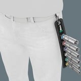 Wera Belt C Deep 1 Steckschlüsseleinsatz-Satz, 1/2" schwarz, 6-teilig, lang