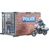 bruder 62732 bworld Polizeistation mit Polizeimotorrad, Spielfigur 