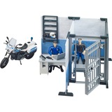 bruder bworld Polizeistation mit Polizeimotorrad, Spielfigur 