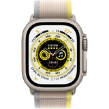 Apple Watch Ultra, Smartwatch gelb/beige, 49 mm, Trail Loop, Titangehäuse, Cellular