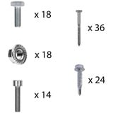  Befestigung 3-fach verstellbar, für Schrägdachmontage, 35mm Rahmenhöhe, Halterung 0% MWST, für 6 Solarpanels