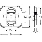 Busch-Jaeger Einsatz 2031 Unterputz, Taster weiß, Retail