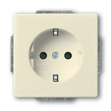 Busch-Jaeger Schutzkontakt Steckdosen-Einsatz mit erhöhtem Berührungsschutz weiß, Retail