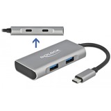 DeLOCK Externer USB 3.2 Gen 2 USB Type-C Hub, USB-Hub grau, USB-C