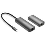 Digitus 4K Video Extender USB-C > HDMI, 30 Meter, HDMI Verlängerung schwarz, Sendeeinheit + Empfängereinheit