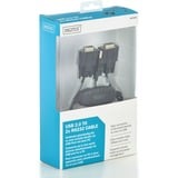 Digitus USB 2.0 Adapterkabel, USB-A Stecker > 2x Seriell RS232 Stecker schwarz, 1,5 Meter