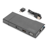 Digitus Universal Docking Station Travel, Dockingstation HDMI, USB, USB-C, VGA, RJ-45, Kartenleser