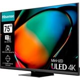 Hisense 75U8KQ, LED-Fernseher 189 cm (75 Zoll), schwarz/anthrazit, UltraHD/4K, Triple Tuner, HDR10, WLAN, LAN, Bluetooth. Free-Sync, 120Hz Panel