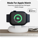 Hyper HyperJuice Qi2 2-in-1 Magnetischer Ladeständer, Ladestation weiß/silber