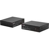 Lindy Dual Head HDMI, Cat.6, USB & RS232 Extender, KVM-Switch schwarz, 100m
