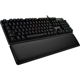 Logitech G513 CARBON LIGHTSYNC, Gaming-Tastatur schwarz, DE-Layout, GX Brown