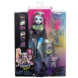 Mattel Monster High Frankie Stein, Puppe mit Frankies Haustier Watzie und Zubehörteilen