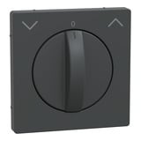 Merten Zentralplatte Rolltast-Rastschalter Einsatz Thermoplast lackiert matt anthrazit, Retail