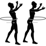 Schildkröt Fitness-Hoop 100 cm, Fitnessgerät grau/hellblau