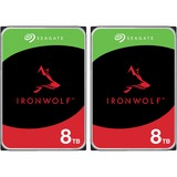 Seagate IronWolf NAS 8 TB CMR 2x, Festplatte 2er Bundle, SATA 6 GB/s, 3,5"