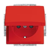 0 Schutzkontaktsteckdose Einsatz 20 Euro-Stecker EUKB-917 rot, Retail