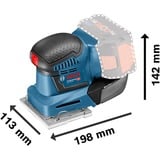 Bosch Professional Akku-Schwingschleifer GSS 18V-10 Professional blau, ohne Akku und Ladegerät, in L-BOXX
