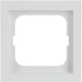 Busch-Jaeger Rahmen einfach zum Abdecken von Schaltern, Tastern und Steckdosen, matt, Kunststoff weiß (matt), Retail