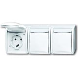 Busch-Jaeger Steckdose dreifach CEE 7/3 Typ F weiß, Retail