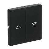 Busch-Jaeger Wippe für Jalousieschalter und Taster zweiteilig matt schwarz, Retail