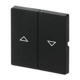 Busch-Jaeger Wippe für Jalousieschalter und Taster zweiteilig matt schwarz, Retail