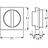 Busch-Jaeger Zentralscheibe Jalousie Drehgriff 2142 DR-34, Abdeckung weiß, Retail