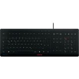 CHERRY STREAM PROTECT KEYBOARD, Tastatur schwarz, DE-Layout, Cherry SX-Scherentechnologie