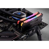 Corsair DIMM 16 GB DDR4-4000 (2x 8 GB) Dual-Kit, Arbeitsspeicher schwarz, CMW16GX4M2Z4000C18, Vengeance RGB PRO, INTEL XMP