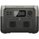 EcoFlow RIVER 2 Max, tragbare Powerstation schwarz/grau, 512Wh, X-boost 1.000W, LFP-Akku