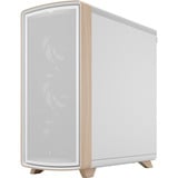 Fractal Design Summit Chalk White TG Clear Tint, Tower-Gehäuse weiß/holz