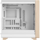 Fractal Design Summit Chalk White TG Clear Tint, Tower-Gehäuse weiß/holz