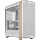 Fractal Design Summit Chalk White TG Clear Tint, Tower-Gehäuse weiß/holz