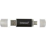 Intenso Twist Line 128 GB, USB-Stick anthrazit/transparent, USB-A 3.2 Gen 1, USB-C 3.2 Gen 1