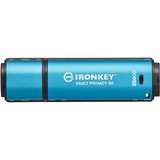 Kingston IronKey Vault Privacy 50 256 GB, USB-Stick hellblau/schwarz, USB-A 3.2 Gen 1