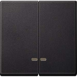 Merten Doppelwippe für Serien- und Doppeltaster-Einsatz, 2-fach, Material Thermoplast edelmatt anthrazit, Retail