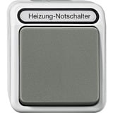 Merten Heizungs-Notschalter, zweipolig, beleuchtet, Aufputz, Schutzart IP44, 10 Ampere hellgrau, Retail