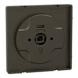 Merten Zentralplatte mit Rollladen-Tast-Rastschalter-Einsatz aus Metall bronze, Retail