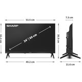 SHARP 24HE2745E, LED-Fernseher 60 cm (24 Zoll), schwarz, WUXGA, Triple Tuner