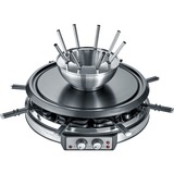Severin Raclette-Fondue-Kombination RG 2348 edelstahl (gebürstet)/schwarz