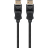 goobay Essential Kabel DisplayPort Stecker > DisplayPort Stecker, 8K / 120Hz schwarz, 5 Meter, 40 Gbit/s, DisplayPort 2.0 / 2.1