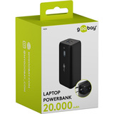goobay Laptop-Powerbank 20.000 mAh mit Power Delivery schwarz