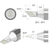 iFixit FixHub Lötspitze messerförmig 2,5 mm, Lötkolben silber
