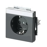 Busch-Jaeger Schutzkontaktsteckdose Einsatz 20 EUCNB-885 schwarz (matt), Retail