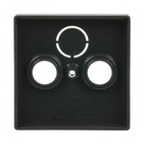 Busch-Jaeger Zentralscheibe matt für Antennendose 2-Loch, Typ 1743-885, Kunststoff, Unterputz, Zentralplatte schwarz (matt), Retail